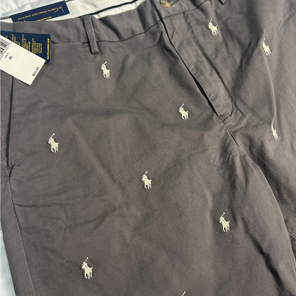 Polo by Ralph Lauren Gray Flat Front Shorts